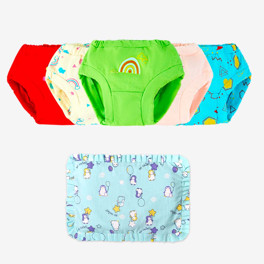 Mustard Seed Pillow + 5 BASIC Briefs Combo