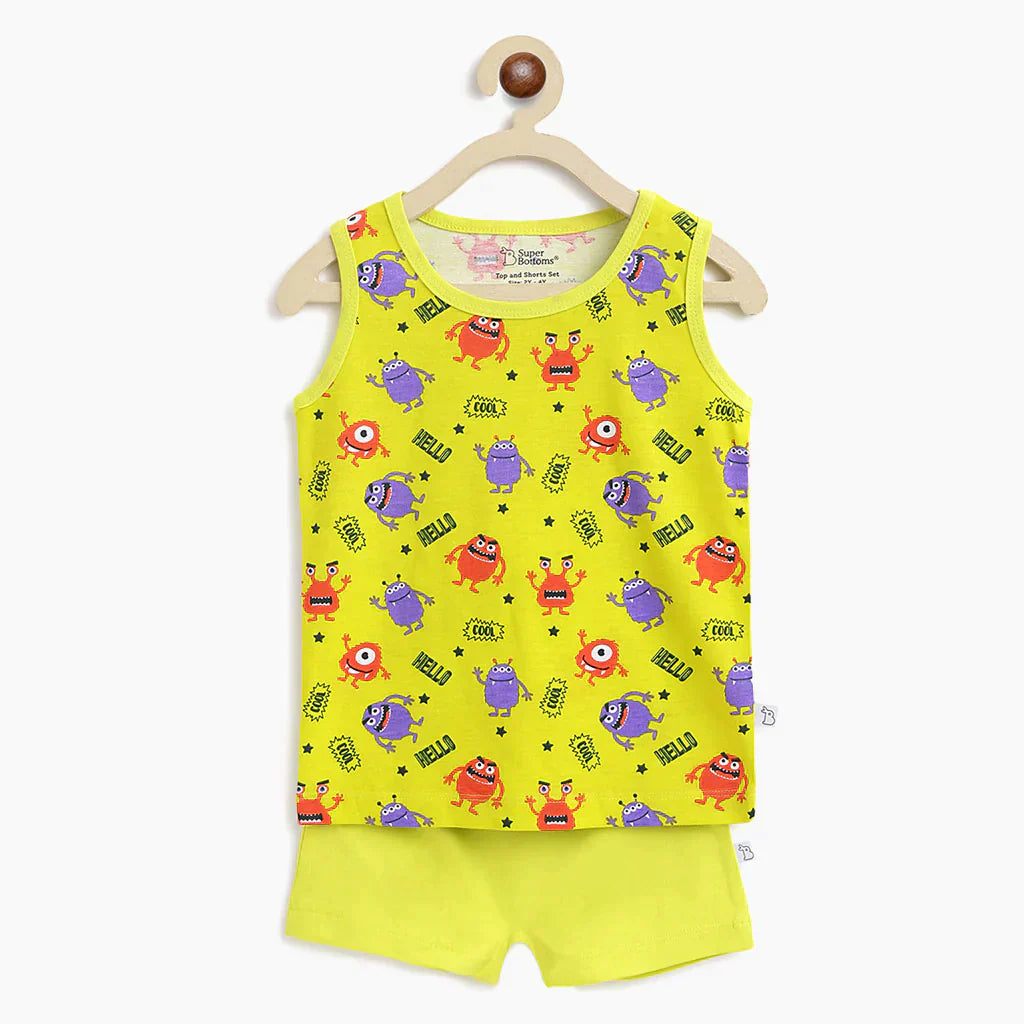 Top & Shorts Set - Mini Monster - 6 - 12 months