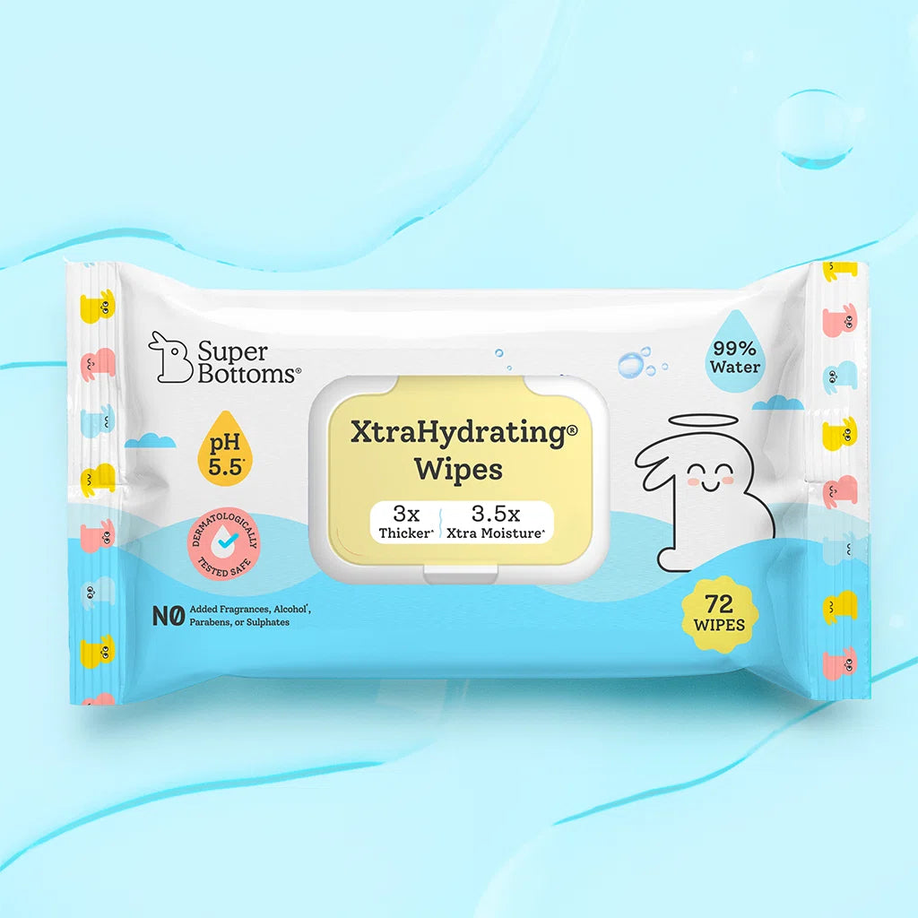 SuperBottoms XtraHydrating® 99% Pure Water Wipes - Pack of 72