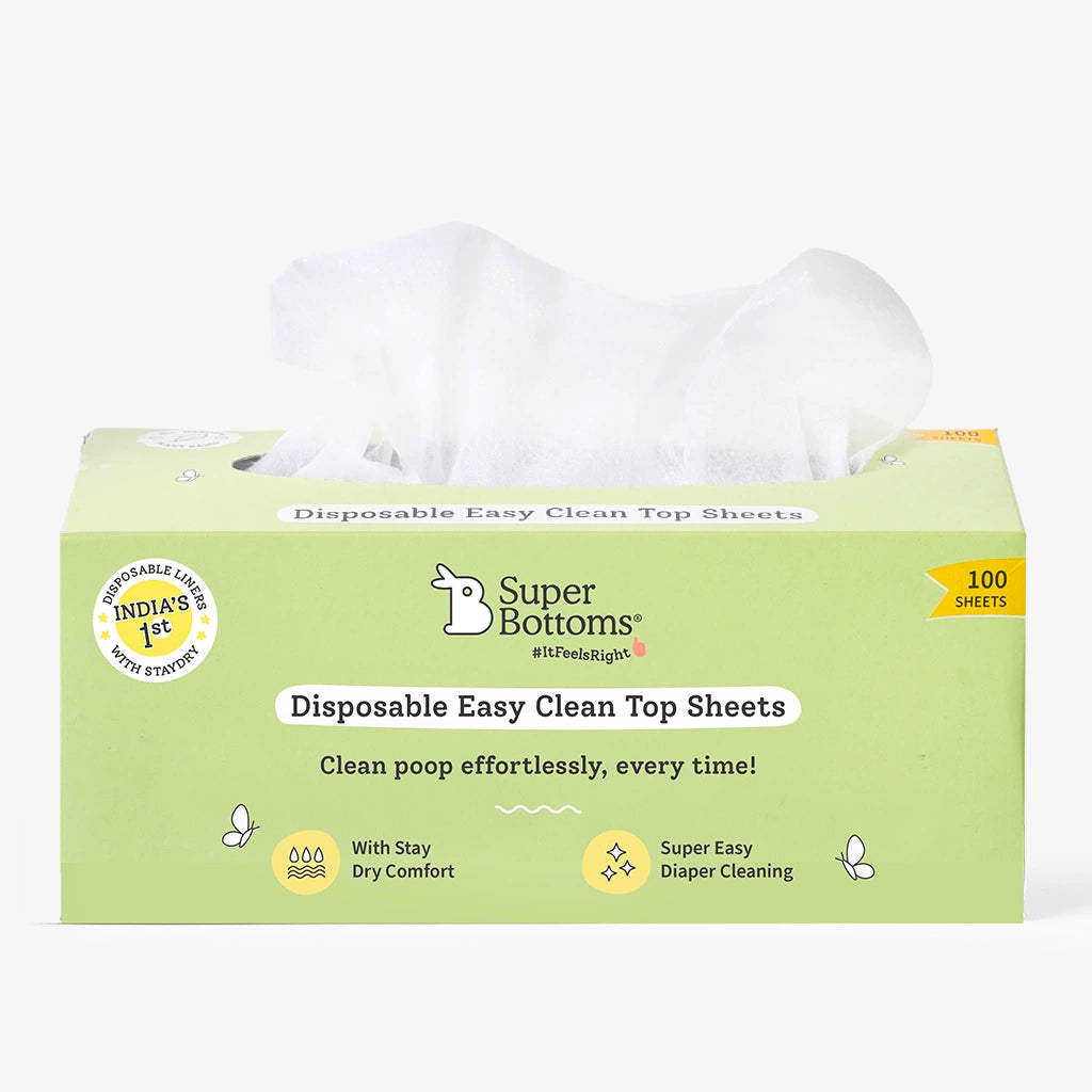 Disposable Easy Clean Top Sheets (Pack of 100 Diaper Liners)