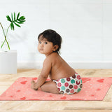 BASIC Cloth Diaper (Icecream) + Diaper Changing Mat - (M) (Peppy pink)