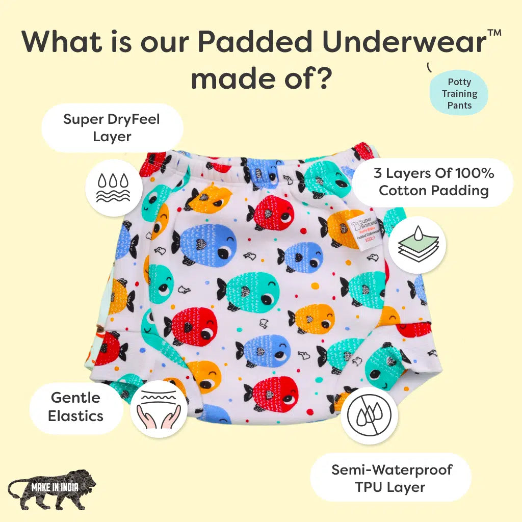 Padded Underwear Choose Size and Print