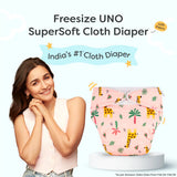 Freesize UNO SuperSoft Cloth Diaper with Booster (Velcro)