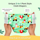 UNO Cloth Diaper Pants Pack of 2 (Farmy Bummy, Ocean Bliss)