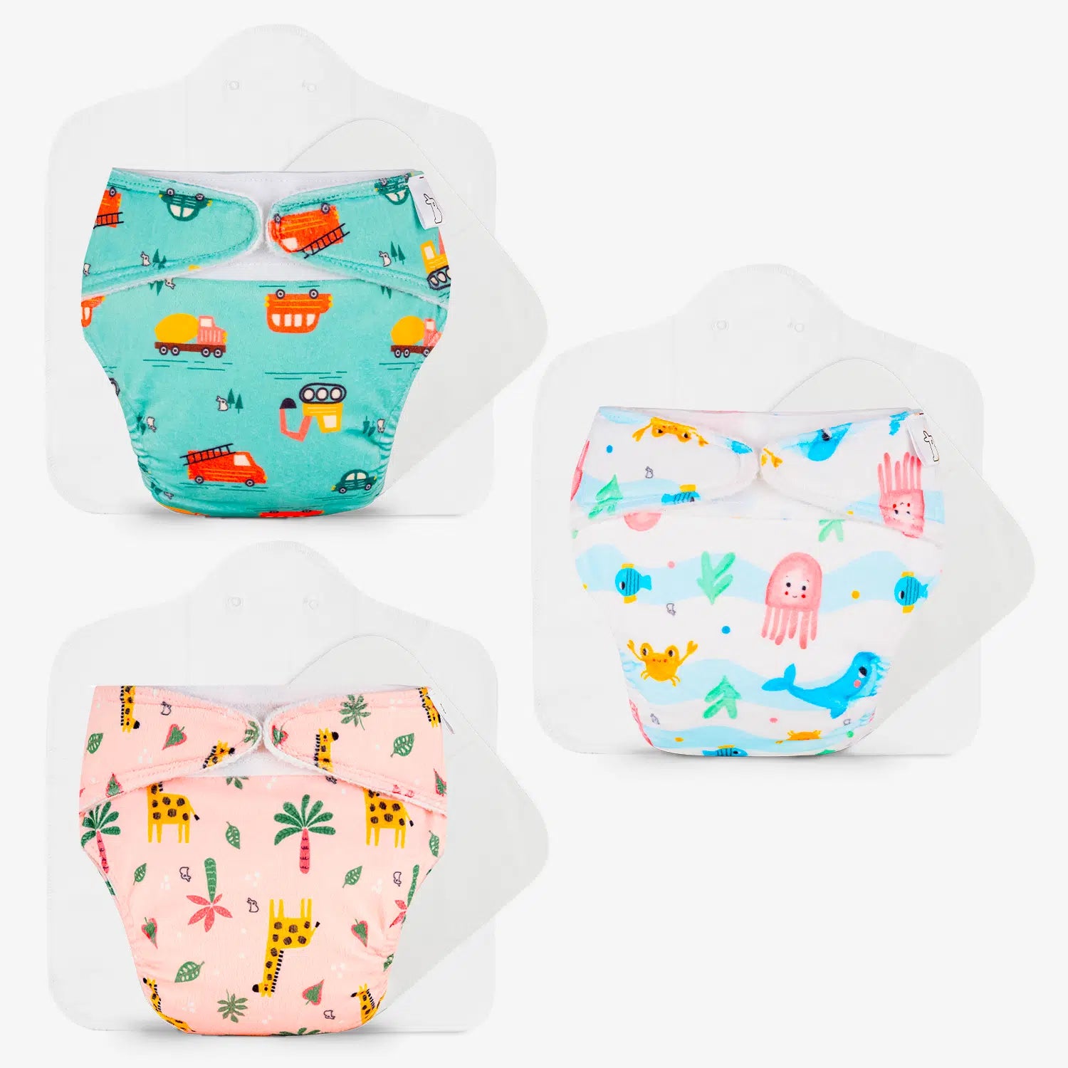 Freesize UNO SuperSoft Cloth Diaper 3 Pack (Velcro)