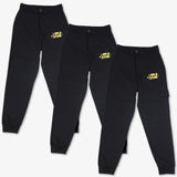 SuperBottoms Premium Joggers for Kids - Pack of 3 (Black)