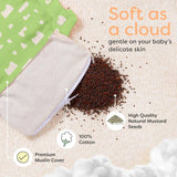Mustard Seed Pillow with Muslin Cover - Cloud Nest