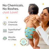 Little Wheels Freesize UNO SuperSoft Cloth Diaper with Velcro