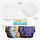 5 Freesize UNO Cloth Diaper + FREE Wipes - 40 Pack