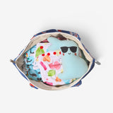 Multipurpose Canvas Tote (Blue Floral)