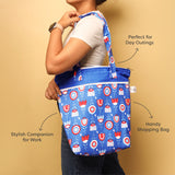 Multipurpose Canvas Tote (Blue Floral)