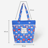 Multipurpose Canvas Tote (Blue Floral)