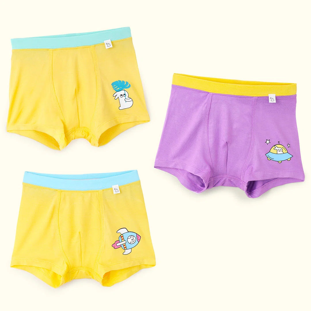 Pack of 3 Boy Trunks (Autumn Charm, Supersonic & Comet Cuddles)