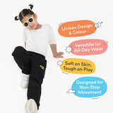 SuperBottoms Premium Joggers for Kids- Black