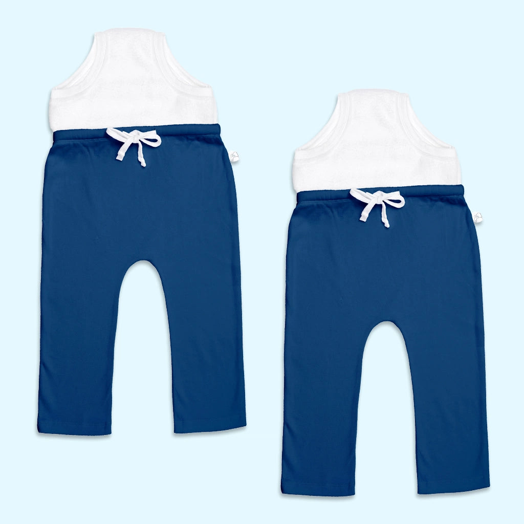 Pack of 2 Adjustable Diaper Pants with Drawstrings - Blue