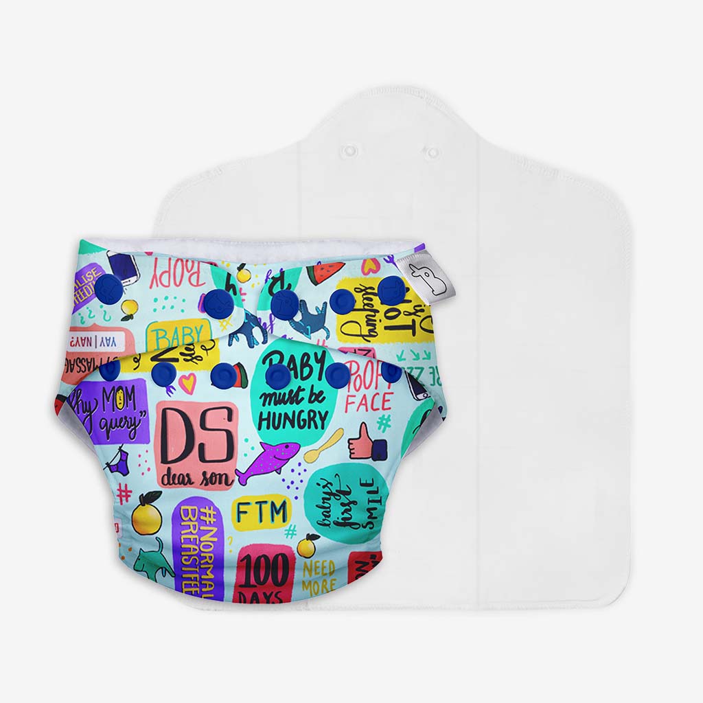 Freesize UNO Cloth Diaper Pack with Pads