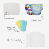 Freesize UNO Cloth Diaper Pack with Pads