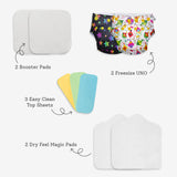 Freesize UNO Cloth Diaper Pack with Pads