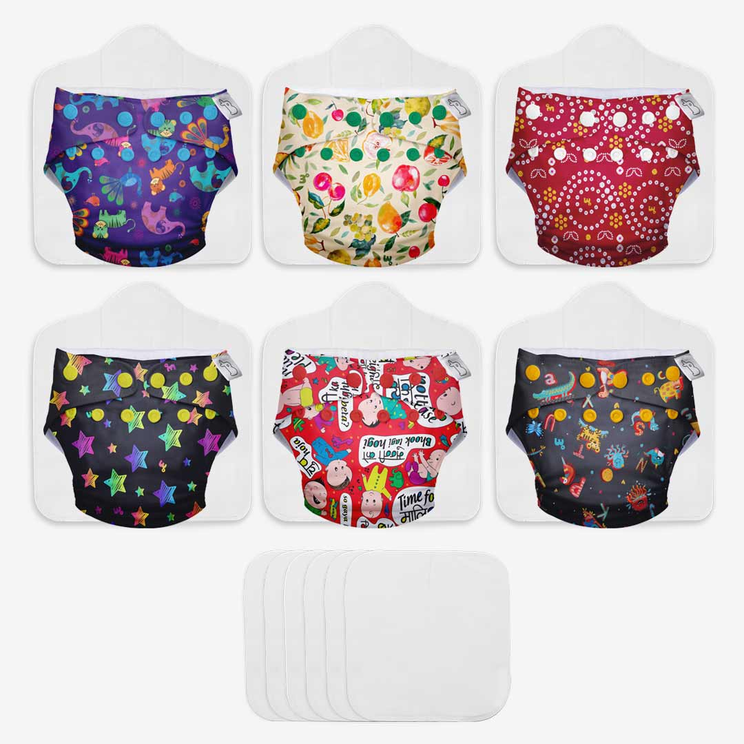 Freesize UNO Cloth Diaper Pack with Pads