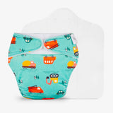 Little Wheels Freesize UNO SuperSoft Cloth Diaper with Velcro