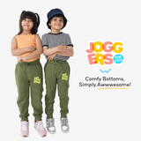 SuperBottoms Premium Joggers for Kids- Olive Green
