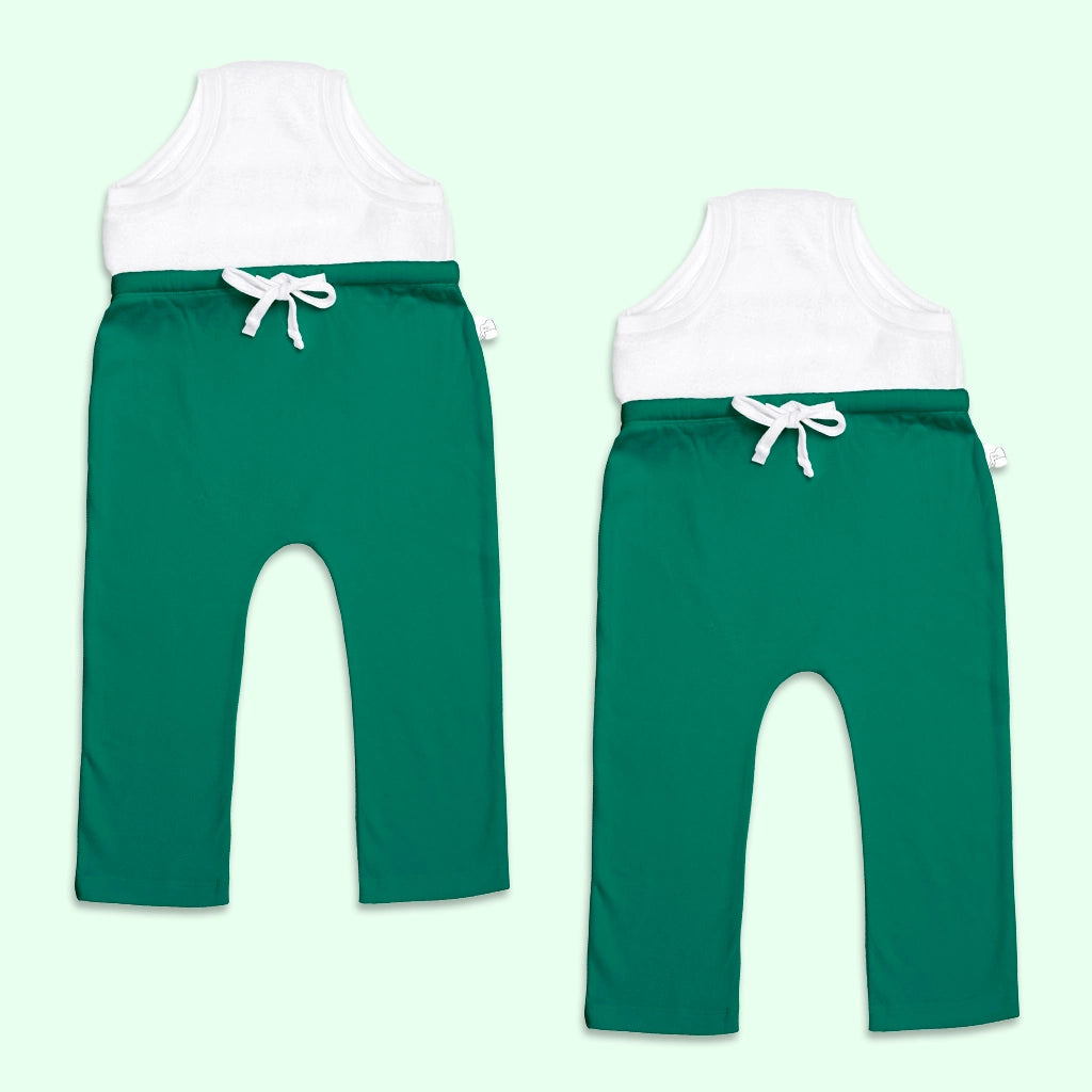 Pack of 2 Adjustable Diaper Pants with Drawstrings - Green