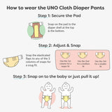 Pull-Up Style Reusable Cloth Diaper Pants Combo