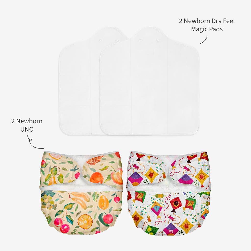 Newborn UNO Cloth Diaper Pack of 2