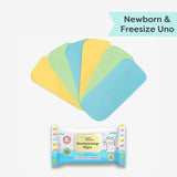 6 Pack Coloured Reusable Easy Clean Top Sheets with XtraHydrating Wipes - 40 Pack