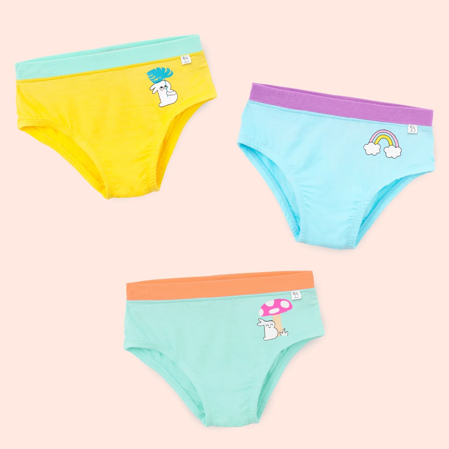 Pack of 3 Girl Briefs (Autumn Charm, Mushroom Magic & Sky Snuggles)