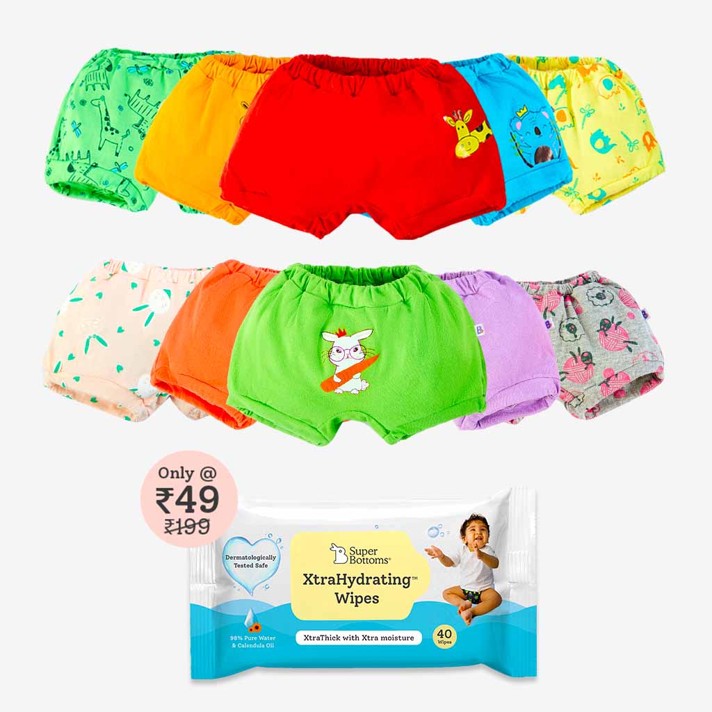 10 BASIC Bloomers + FREE XtraHydrating Wipes 40 pack