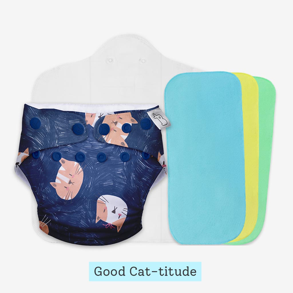 Freesize UNO Cloth Diaper Pack with Pads
