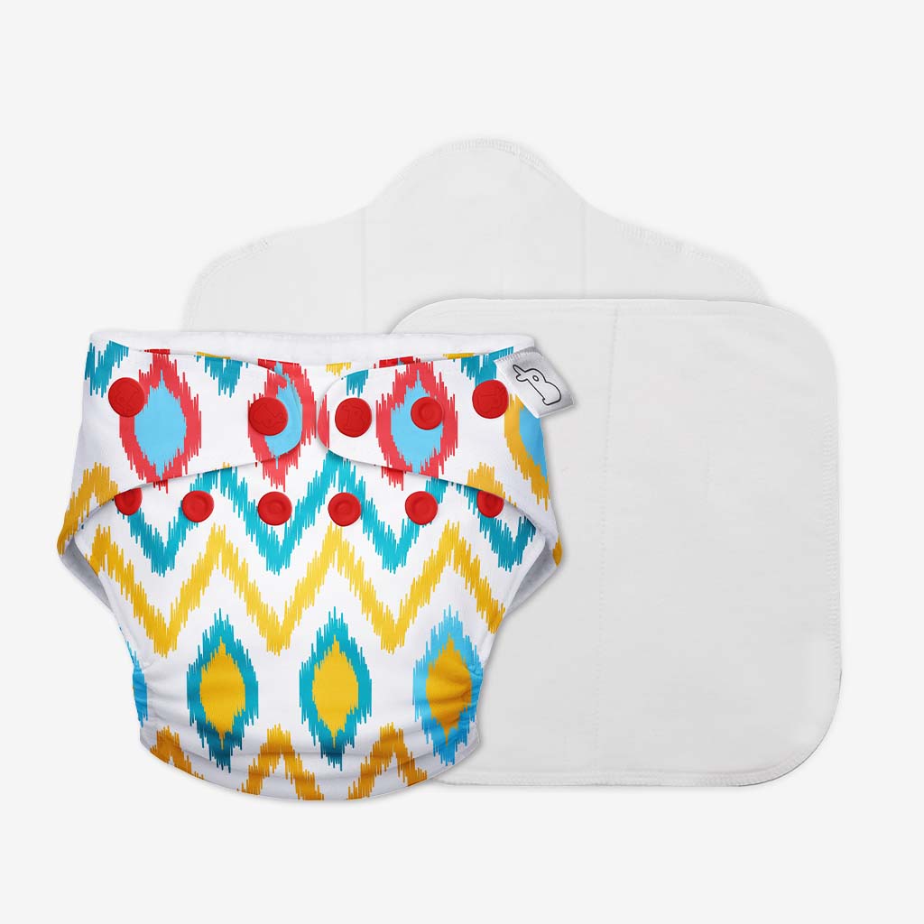 Ikat Chevron Freesize UNO Cloth Diaper