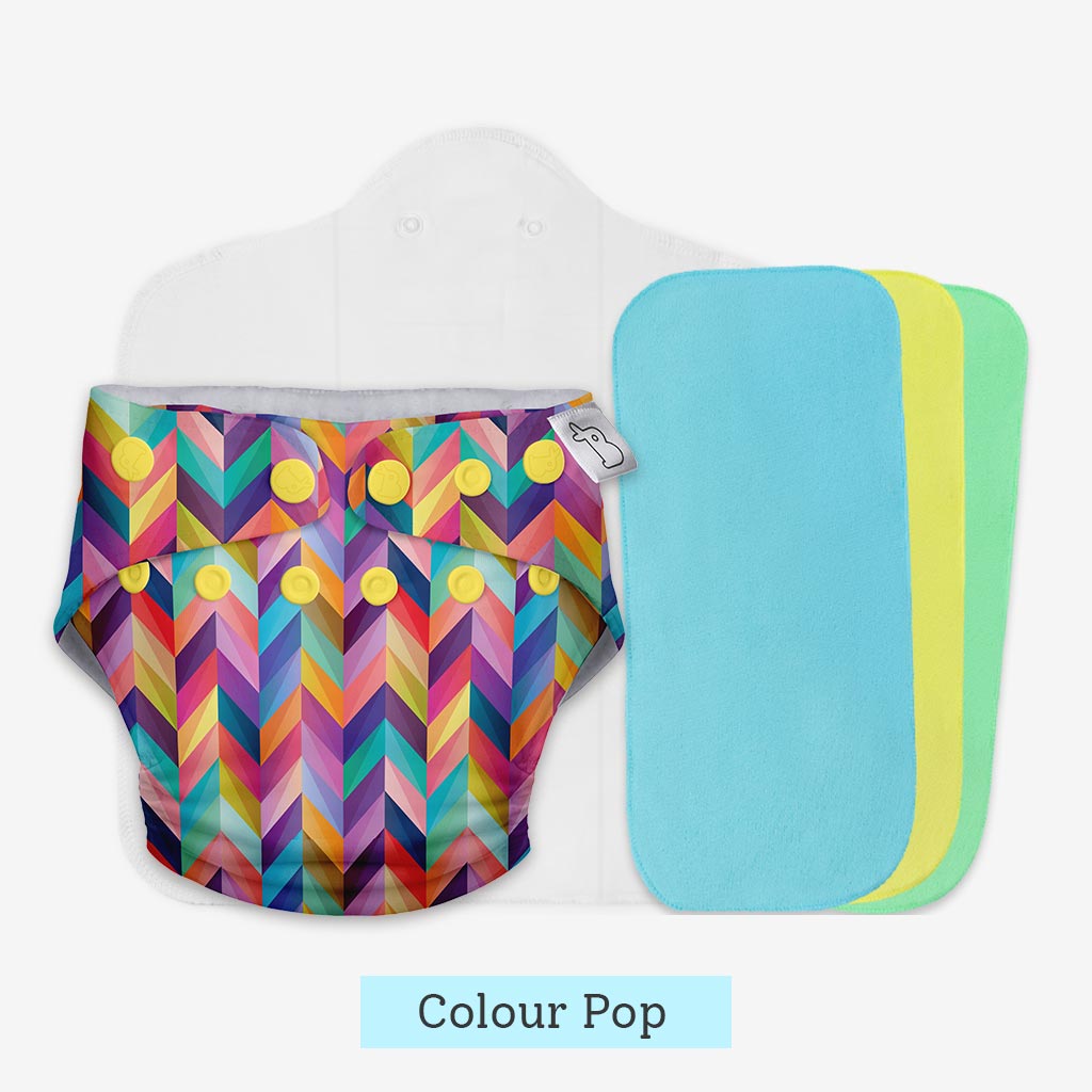 Freesize UNO Cloth Diaper Pack with Pads