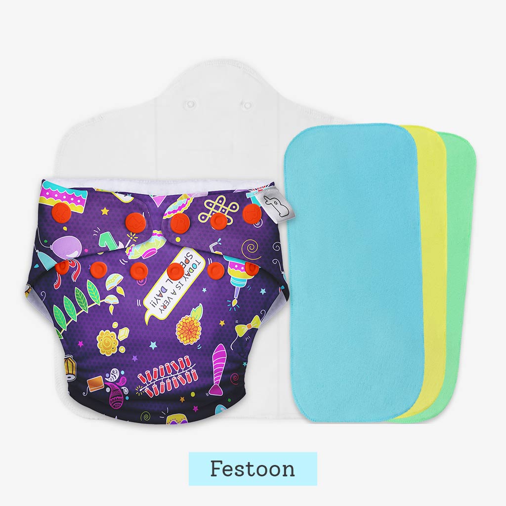 Freesize UNO Cloth Diaper Pack with Pads