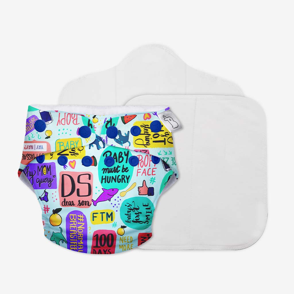 Freesize UNO Cloth Diaper Pack with Pads