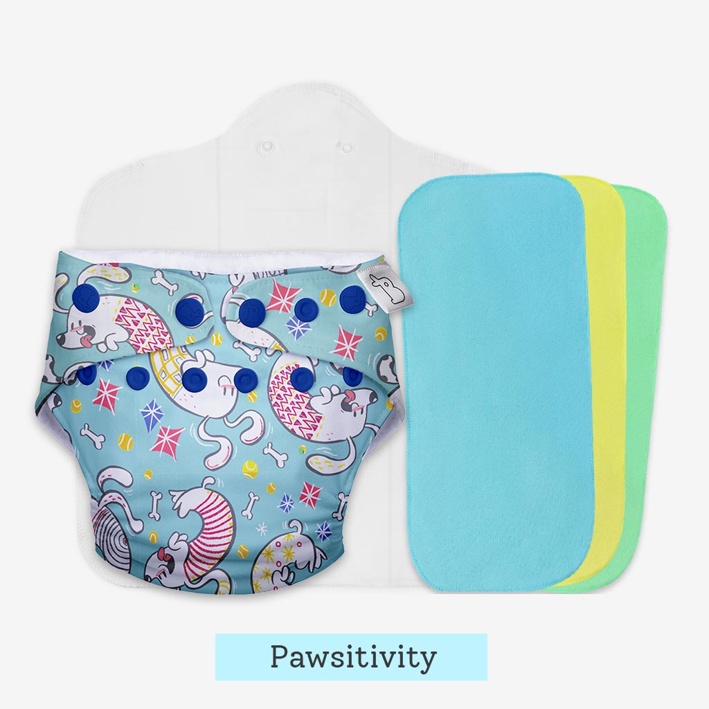 Freesize UNO Cloth Diaper Pack with Pads