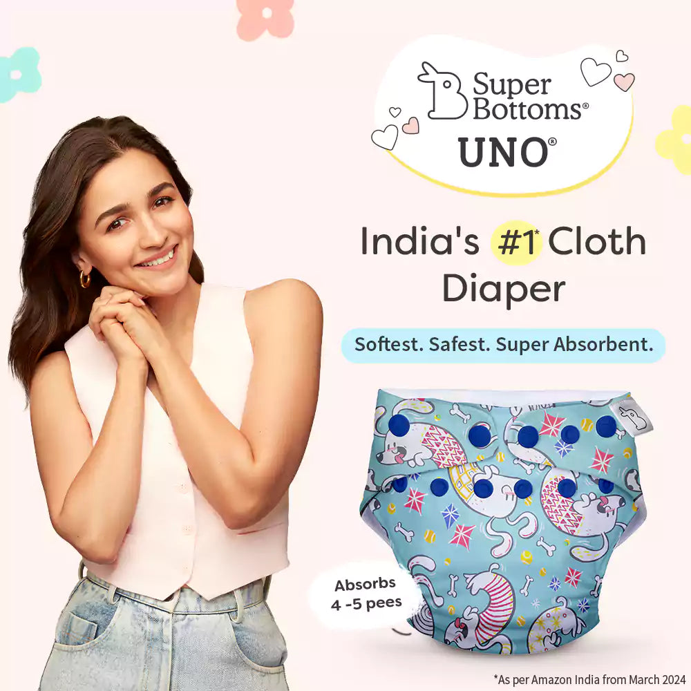 Paw-sitively Happy Freesize UNO Cloth Diaper