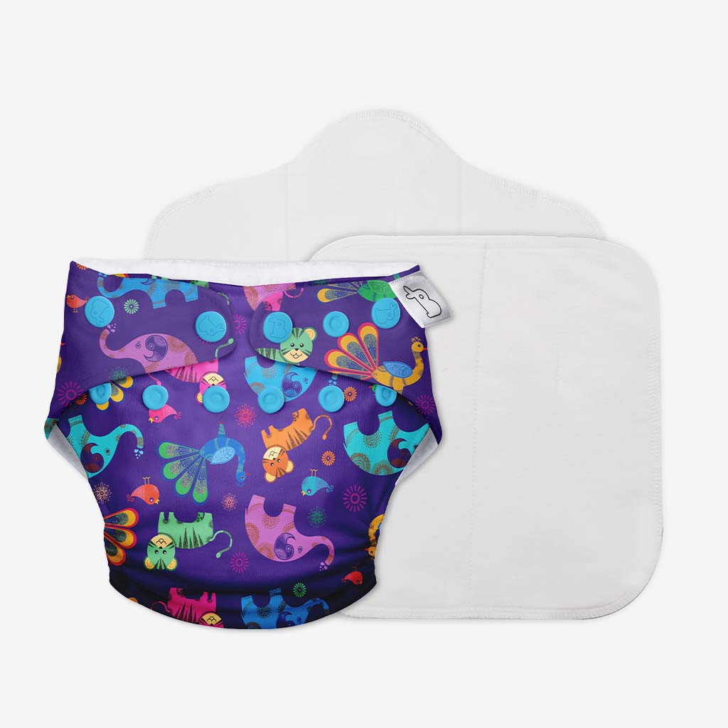 Purple Love Freesize UNO Cloth Diaper