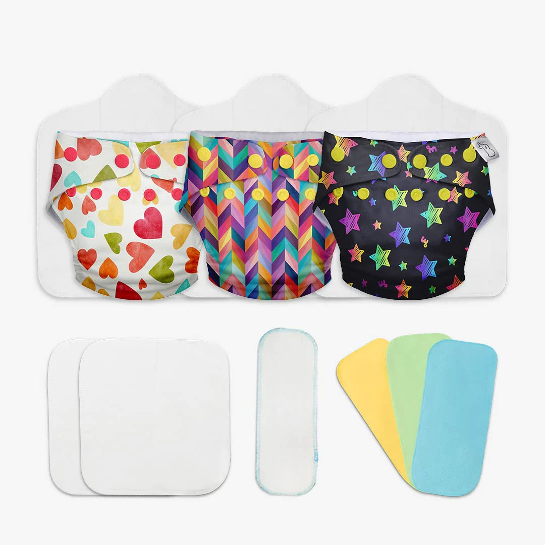 Freesize UNO Cloth Diaper Pack with Pads