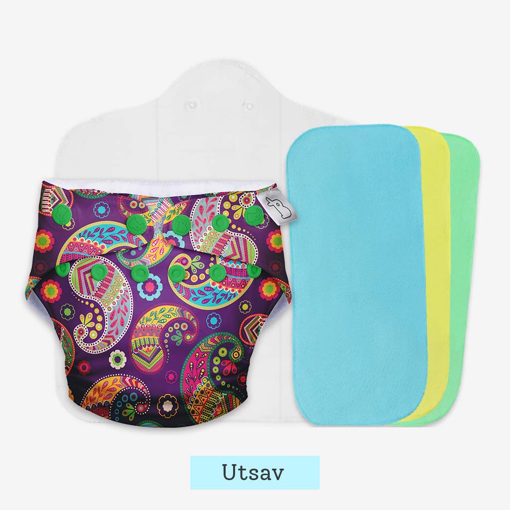Freesize UNO Cloth Diaper Pack with Pads