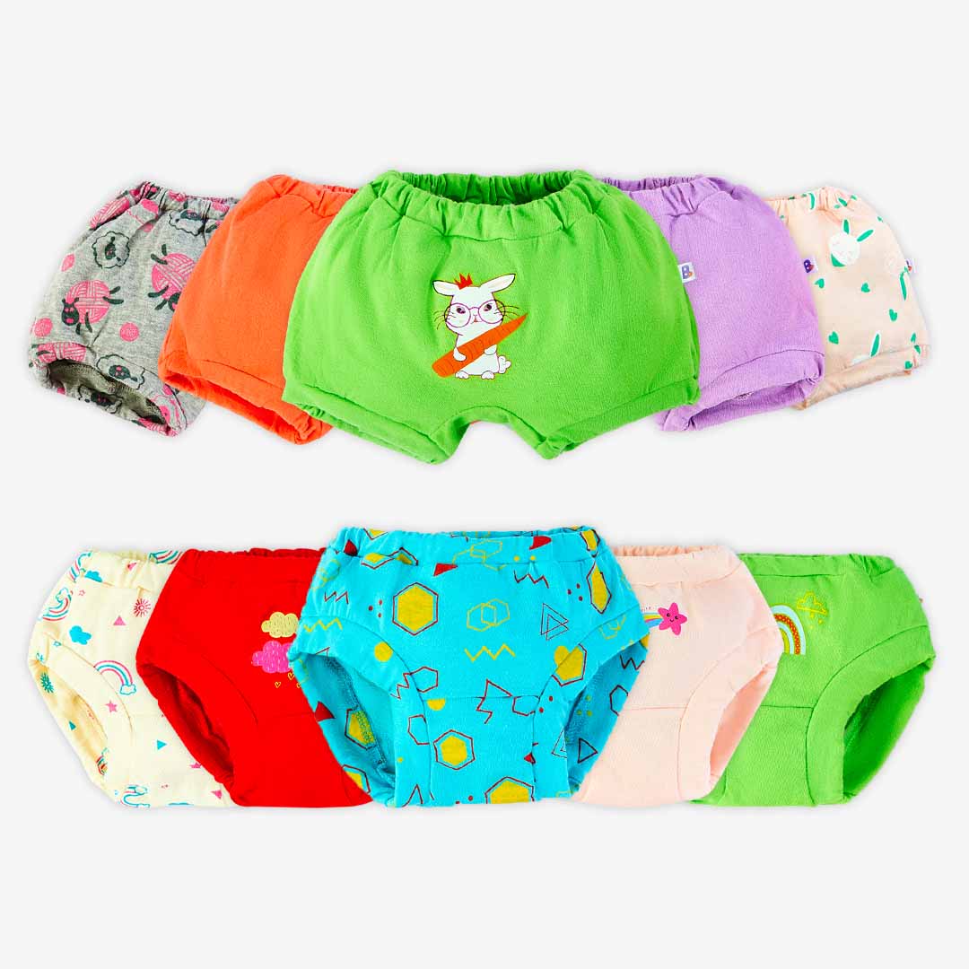 BASIC Bloomers (Farm Fam) & BASIC Briefs (Doodle Dreams) - Pack of 10
