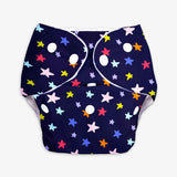 BASIC Cloth Diaper, New & Improved with EasySnap & Quick Dry UltraThin Pad - Bluestar
