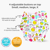Doodles - BASIC Cloth Diaper, New & Improved with EasySnap & Quick Dry UltraThin Pad