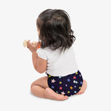 BASIC Cloth Diaper, New & Improved with EasySnap & Quick Dry UltraThin Pad - Bluestar