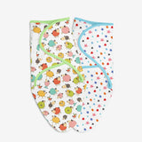 Dry Feel Swaddle Wrap - Pack of 2 (Starry Skies & Ba Ba Sheep)