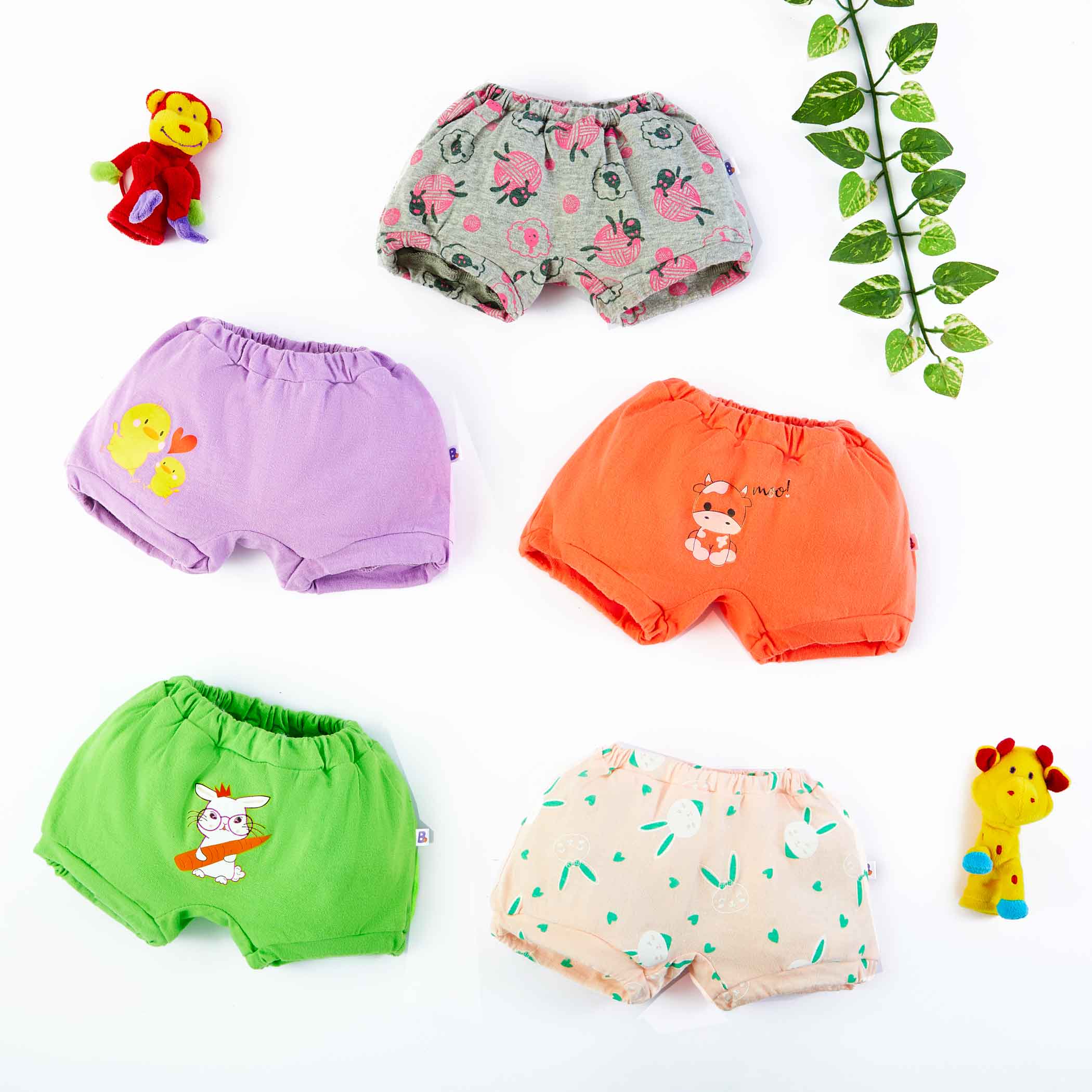 BASIC Bloomers (Farm Fam) & BASIC Briefs (Doodle Dreams) - Pack of 10