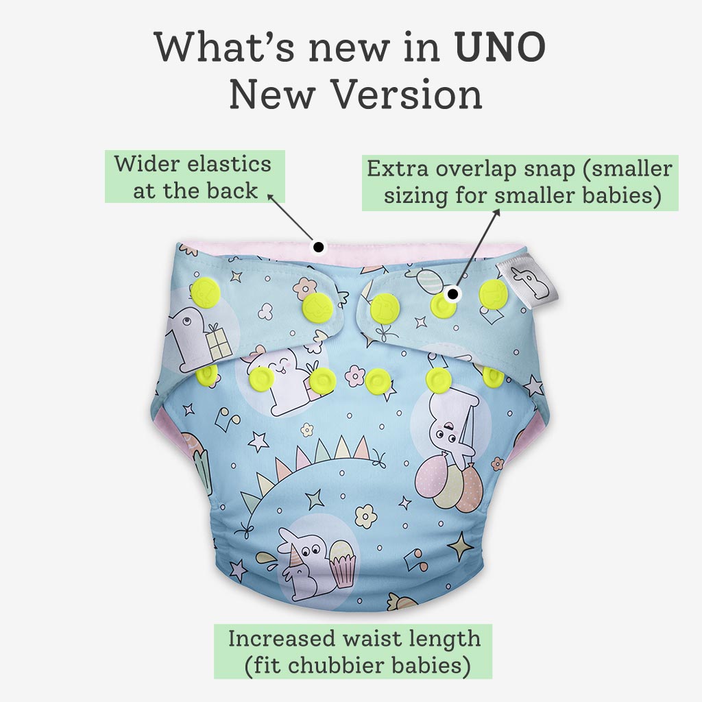 Reusable Freesize UNO Cloth Diaper for Baby