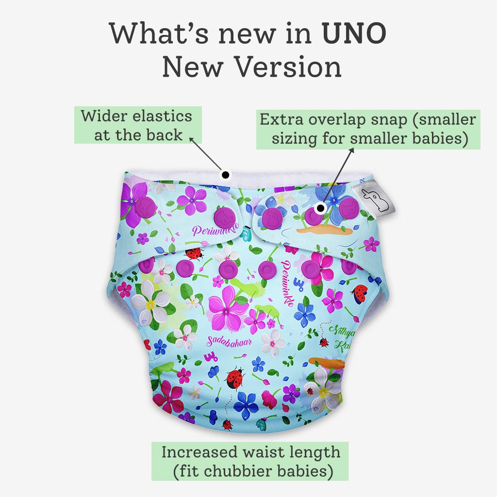 Reusable Freesize UNO Cloth Diaper for Baby