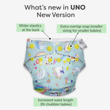 Pixie Dust (Blue) Freesize UNO Cloth Diaper